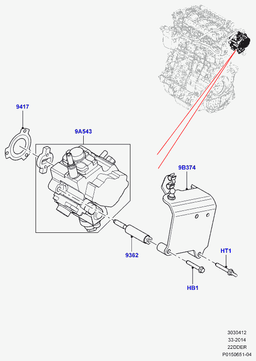 Land Rover LR006663 - Augstspiediena sūknis ps1.lv