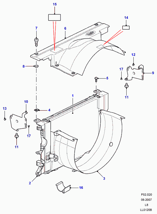 Rover PCC 001020 - Radiators, Motora dzesēšanas sistēma ps1.lv