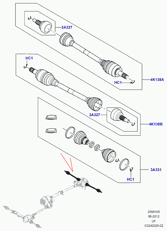 Land Rover LR034533 - Putekļusargs, Piedziņas vārpsta ps1.lv