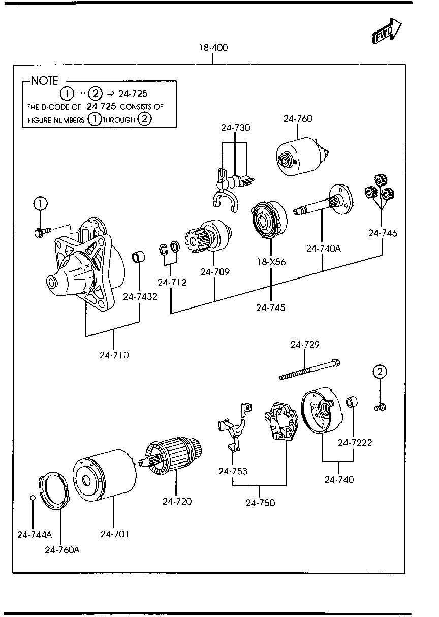 MAZDA BPD4-18-400A - Starteris ps1.lv