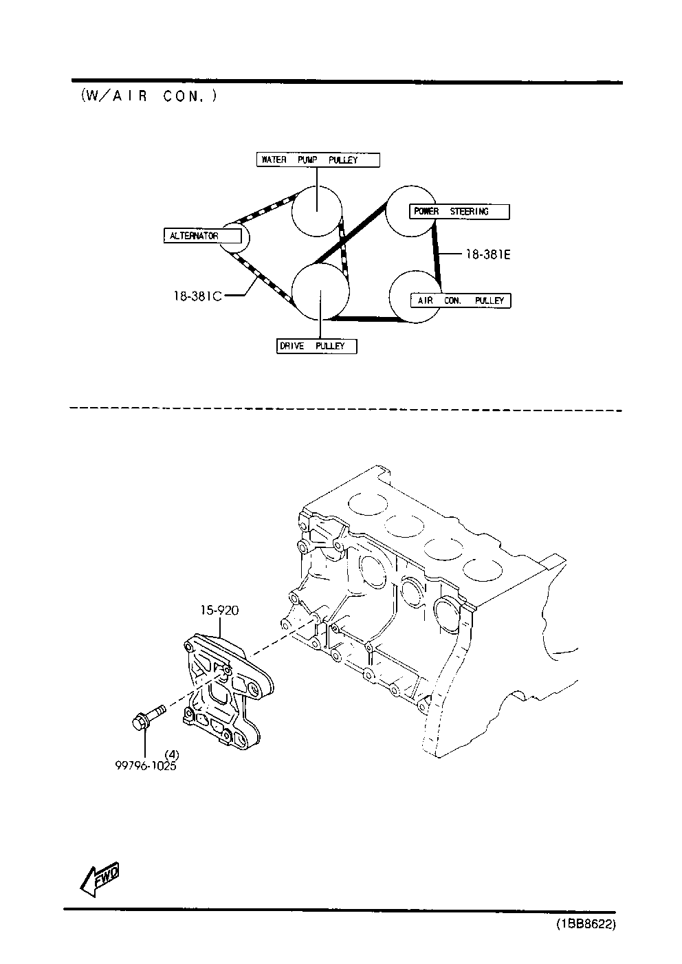 MAZDA BPD4-15-909 - Ķīļrievu siksna ps1.lv