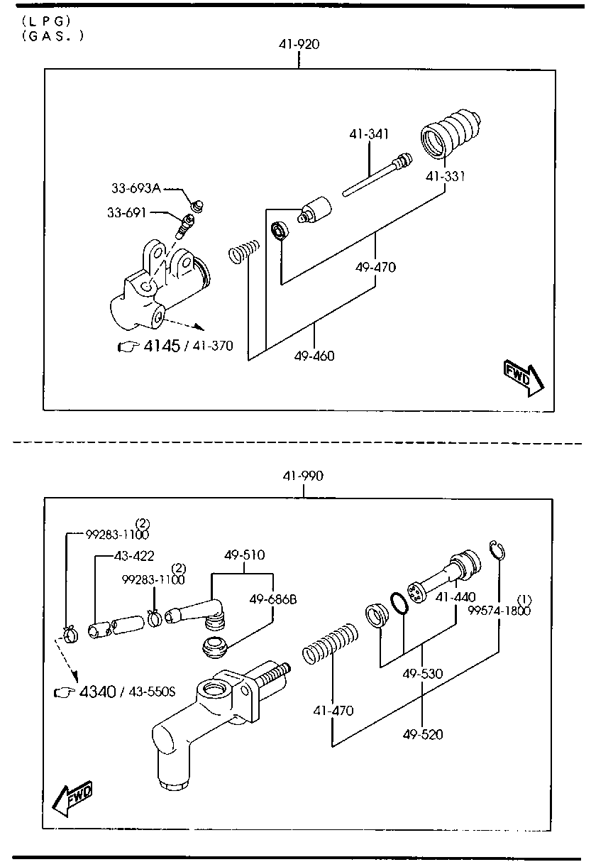 TOYOTA GA2A-41-920A - Darba cilindrs, Sajūgs ps1.lv