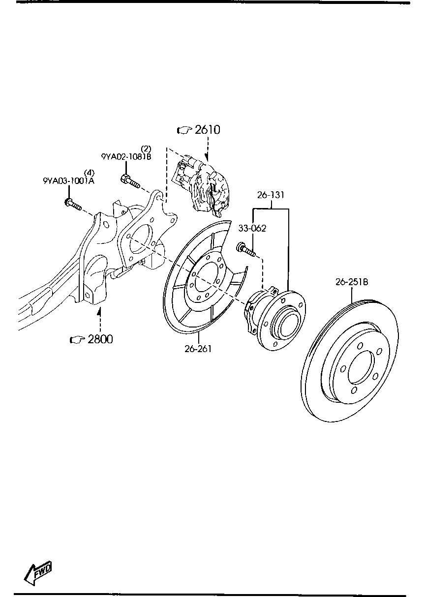 MAZDA BP4K-26-261A - Dubļu sargs, Bremžu disks ps1.lv