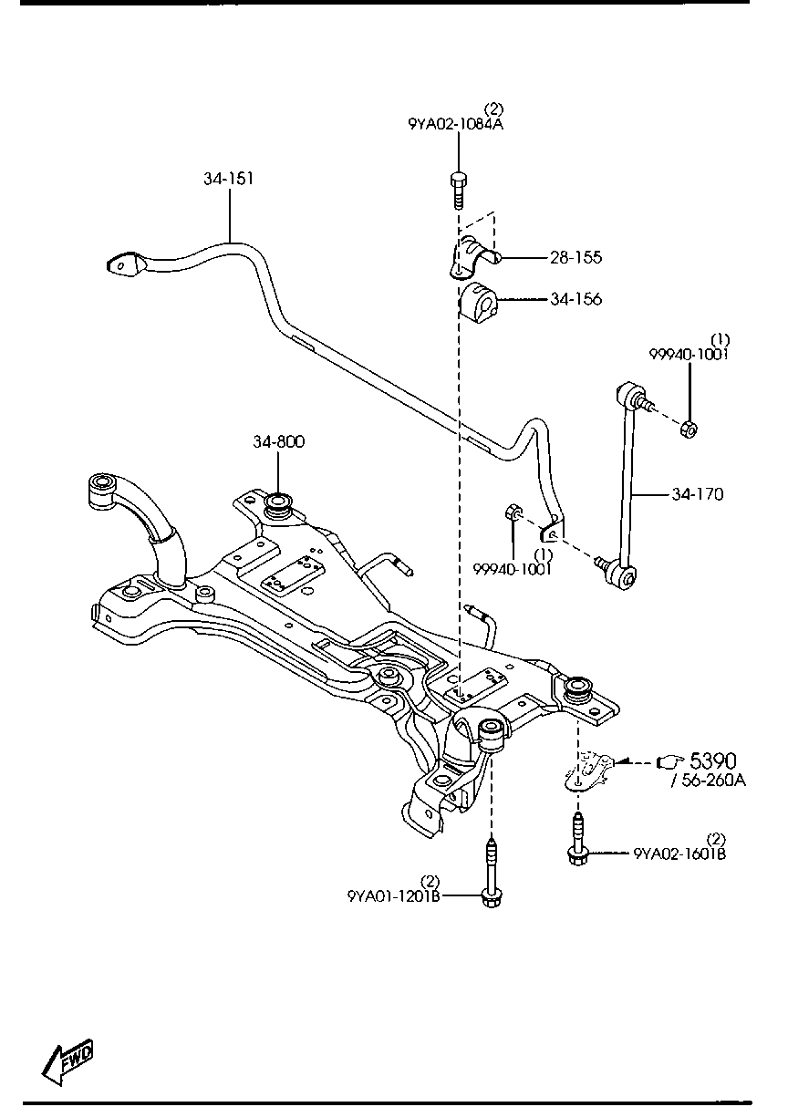 MAZDA BP4K-34-156A* - Bukse, Stabilizators ps1.lv