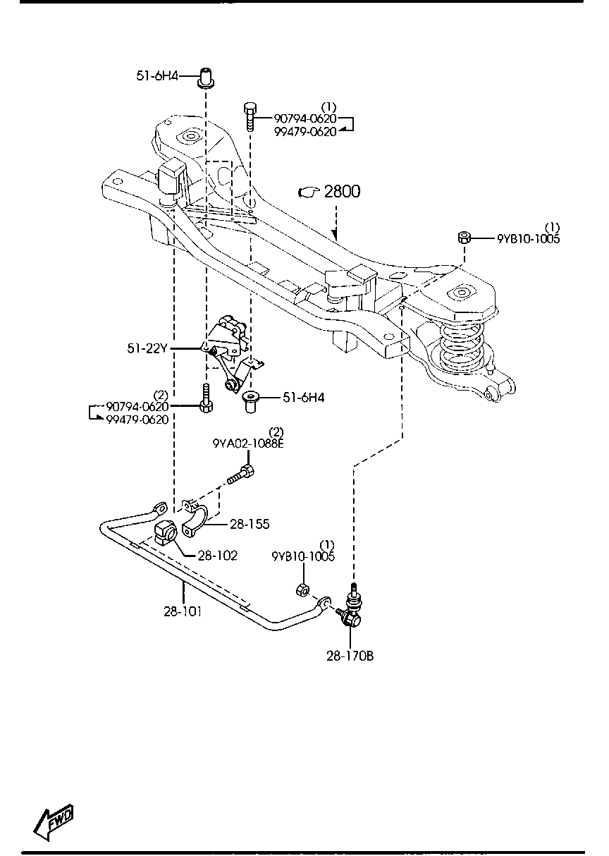 MAZDA BP4K-28-156D - Bukse, Stabilizators ps1.lv