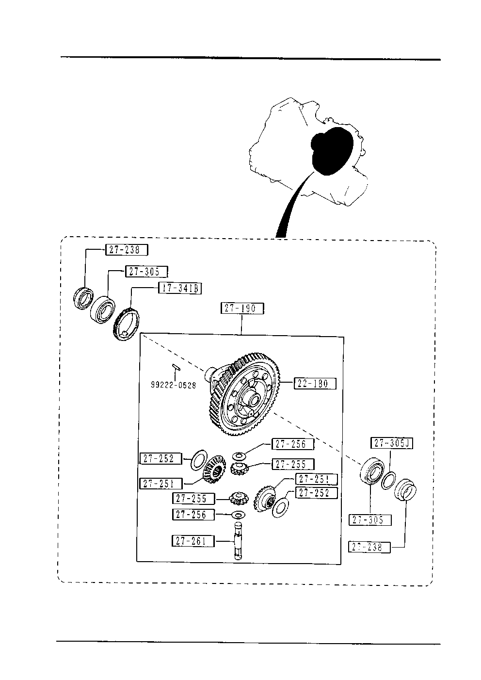 MAZDA F001-27-238 - Vārpstas blīvgredzens, Diferenciālis ps1.lv