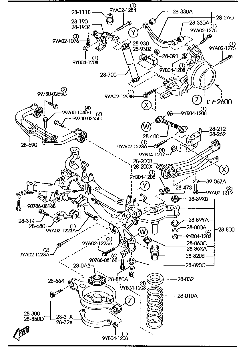 MAZDA G26A-28-300A - Neatkarīgās balstiekārtas svira, Riteņa piekare ps1.lv