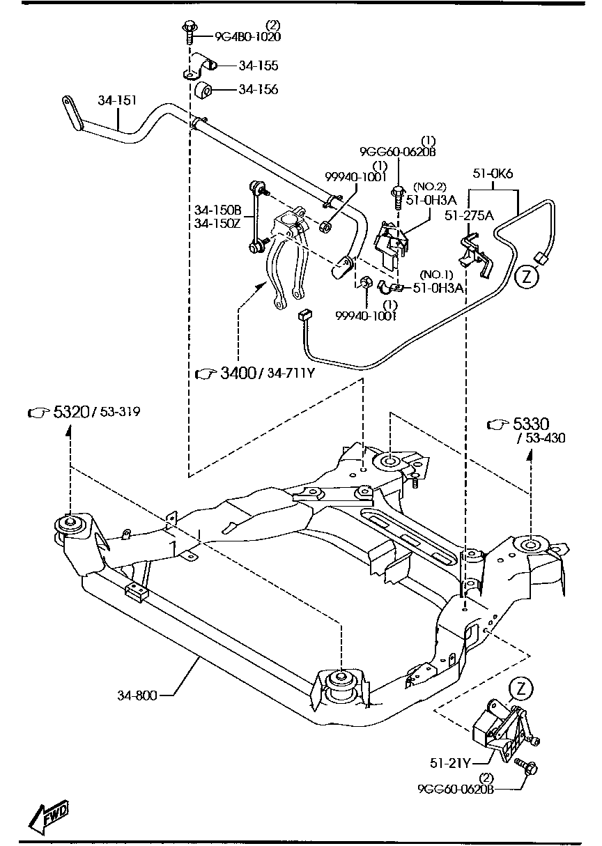 MAZDA GP9A-34-156 - Bukse, Stabilizators ps1.lv