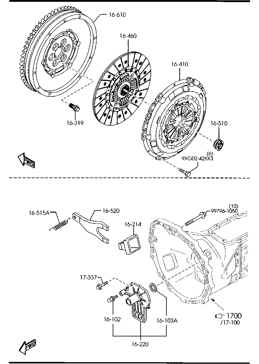 MAZDA WE01-16-460 - Sajūga disks ps1.lv