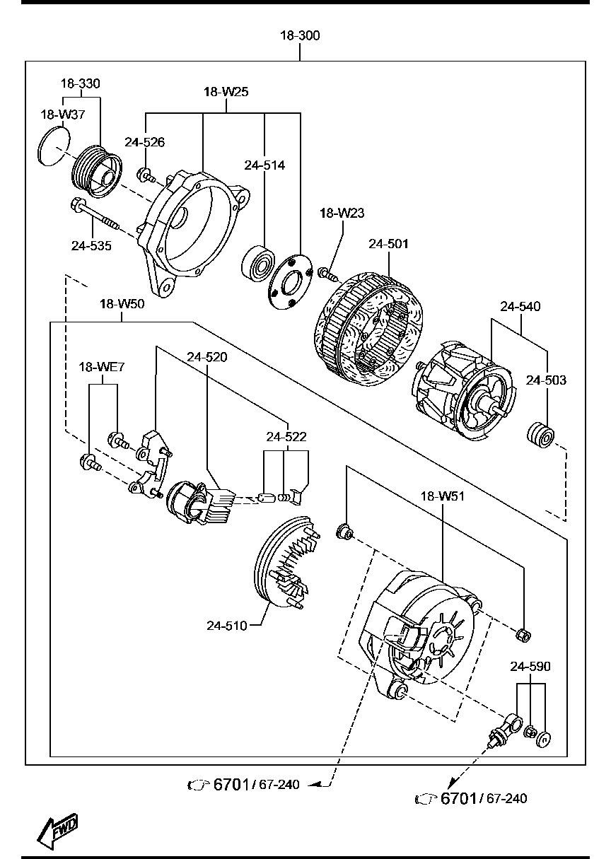 MAZDA SH01-18-300 - Ģenerators ps1.lv