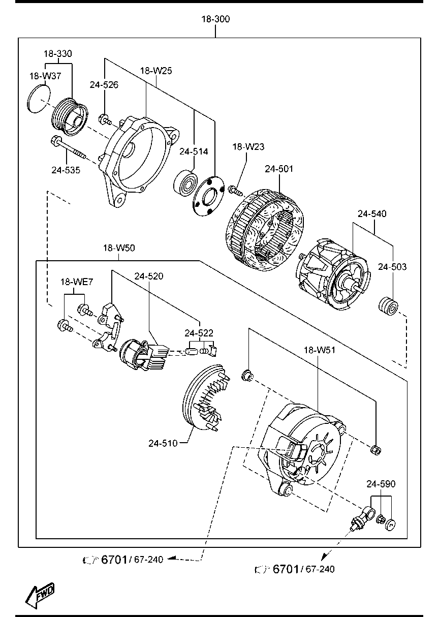 MAZDA SH1N-18-300 - Ģenerators ps1.lv