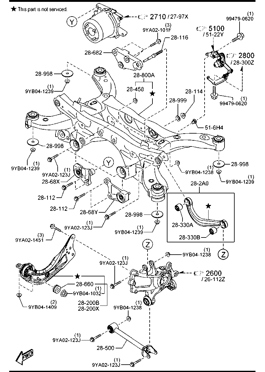 MAZDA GHP9 28 C10 - Stiepnis / Atsaite, Riteņa piekare ps1.lv