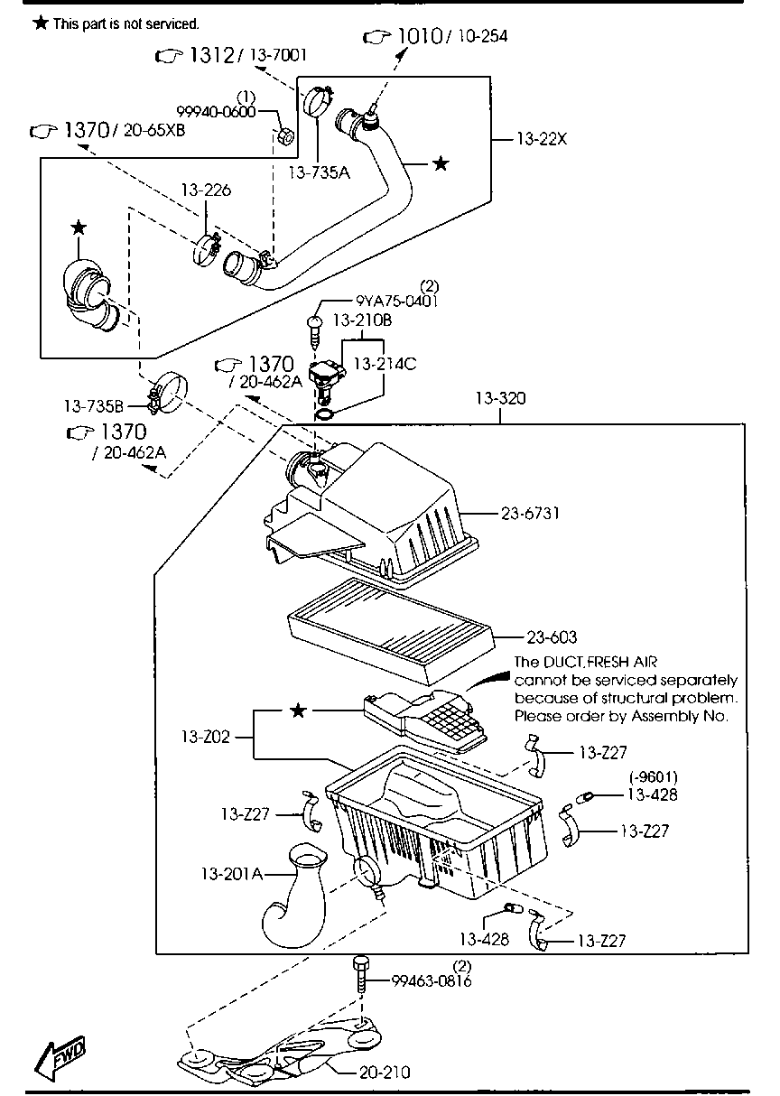 FAW RF4F-13-Z40 - Gaisa filtrs ps1.lv