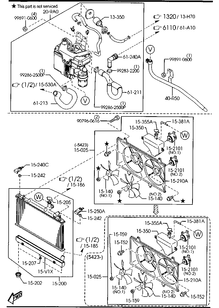 Mercury RF5C-15-200 - Vāciņš, Radiators ps1.lv