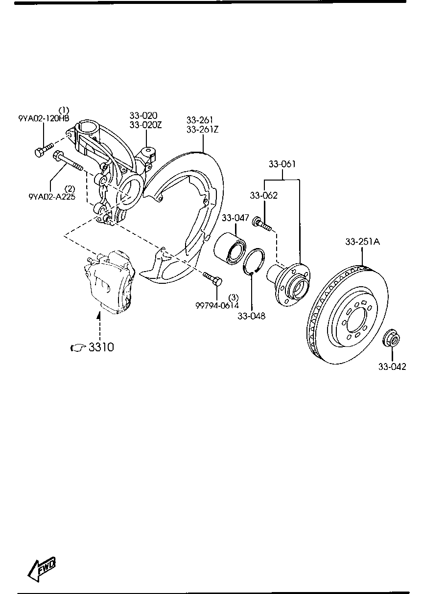 MAZDA BBM2-33-270 - Dubļu sargs, Bremžu disks ps1.lv