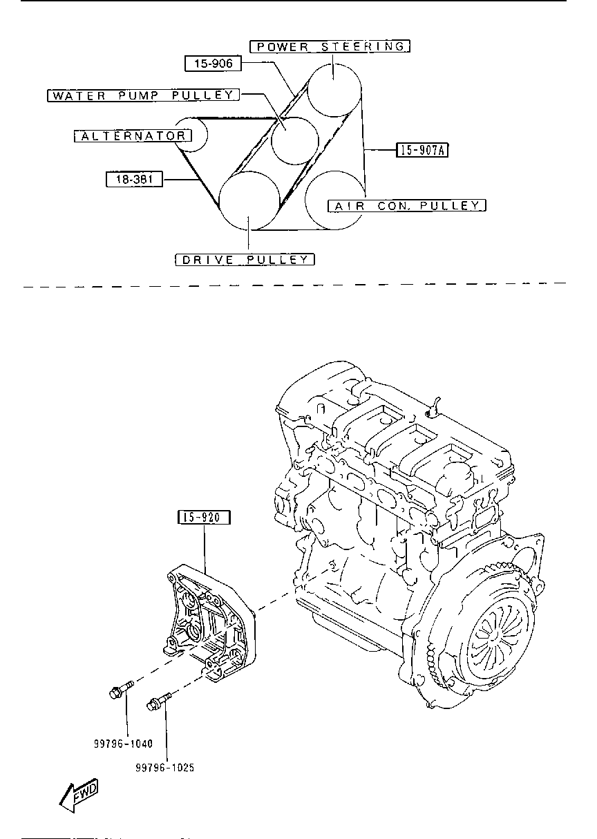 MAZDA FS05-15-907 - Ķīļrievu siksna ps1.lv