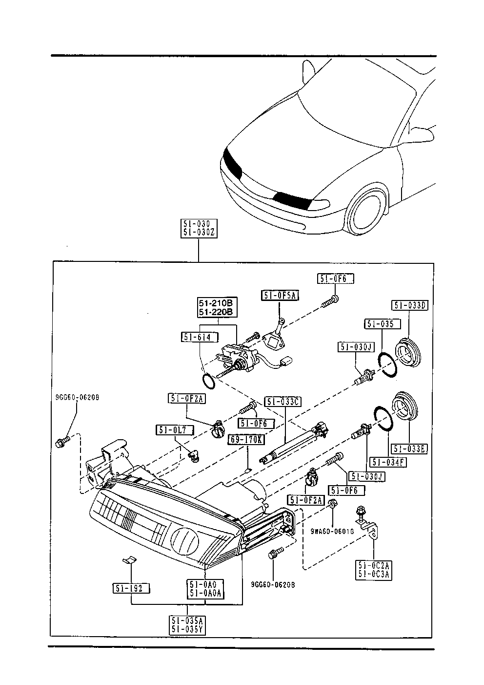 MAZDA GA7B-51-0A2 - Pamatlukturis ps1.lv