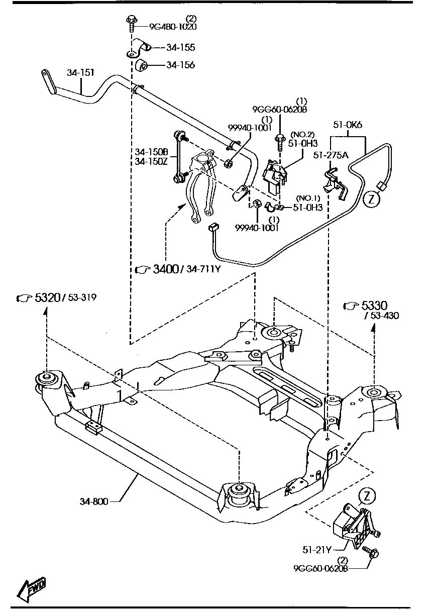 MAZDA GJ6A-34-156 - Bukse, Stabilizators ps1.lv