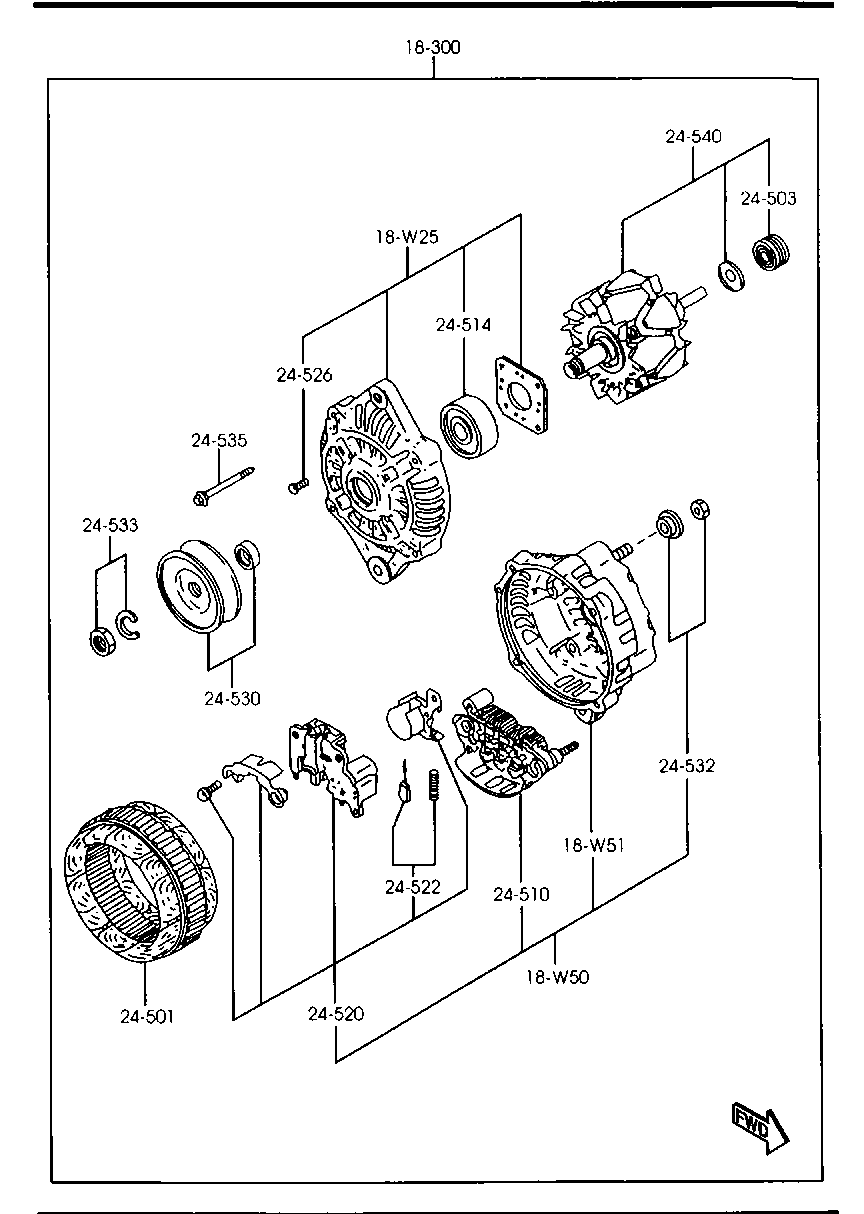 MAZDA Z5A1-18-300 - Ģenerators ps1.lv