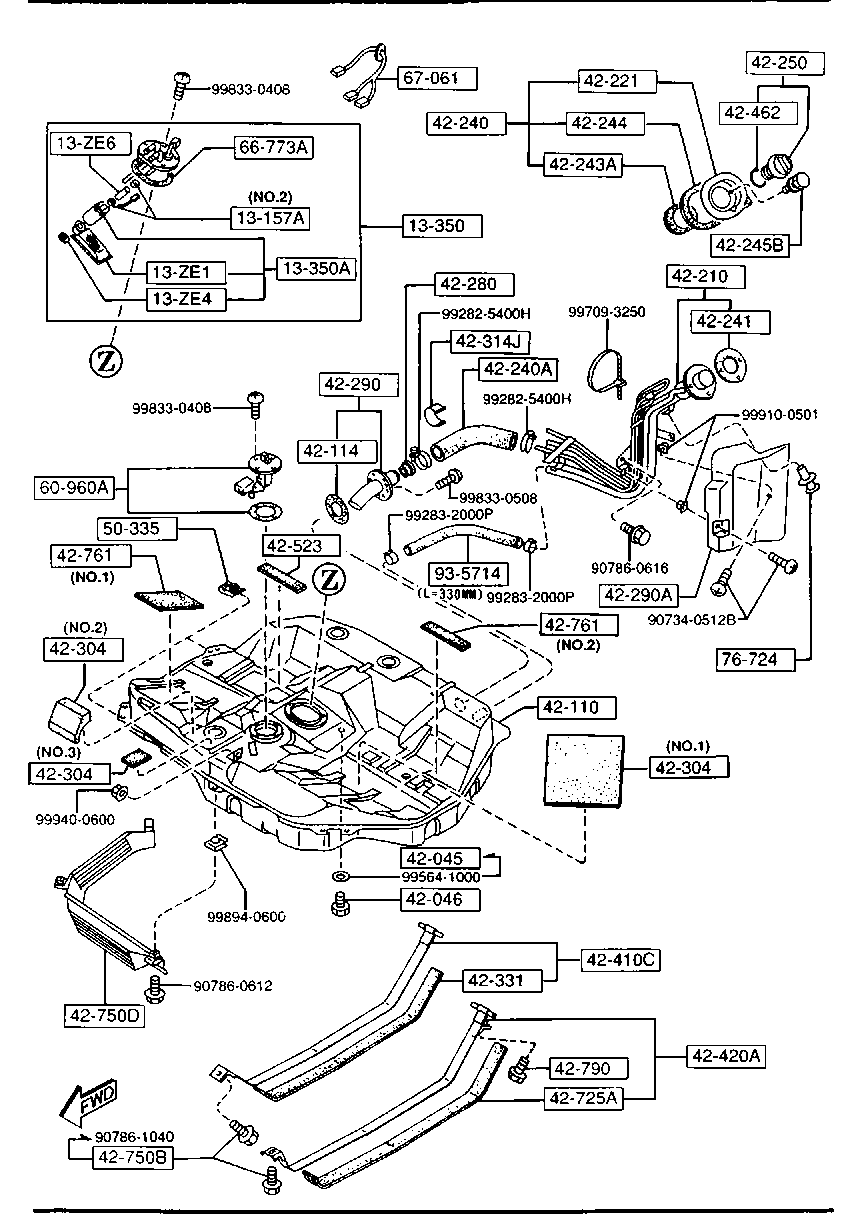 MAZDA KL19-13-ZE1 - Degvielas sūknis ps1.lv