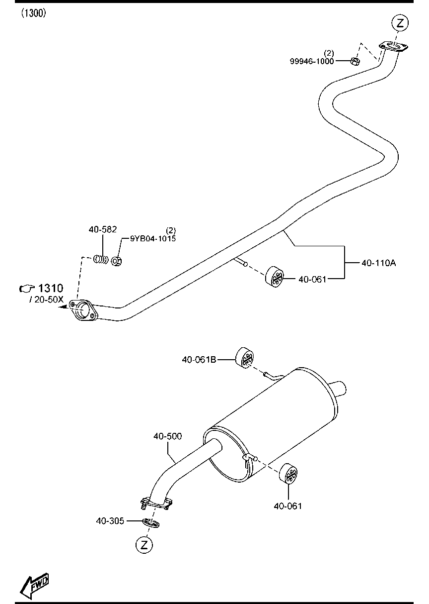 MAZDA ZY56-40-061 - Bukse, Stabilizators ps1.lv