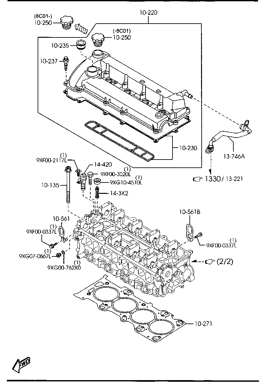 MAZDA L3K9-10-271C - Blīve, Motora bloka galva ps1.lv