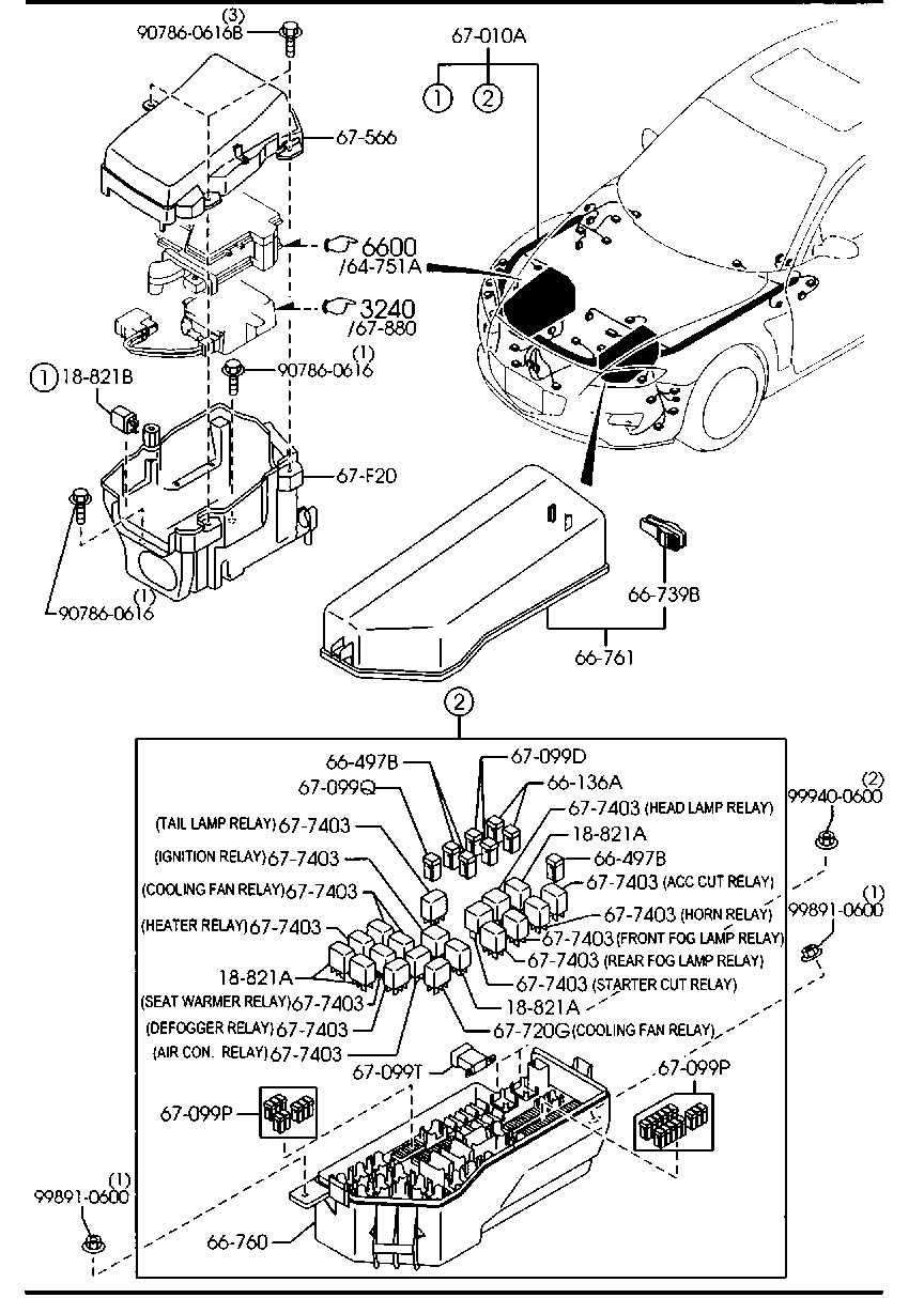 MAZDA N3H1-18-821 - Relejs, Darba strāva ps1.lv