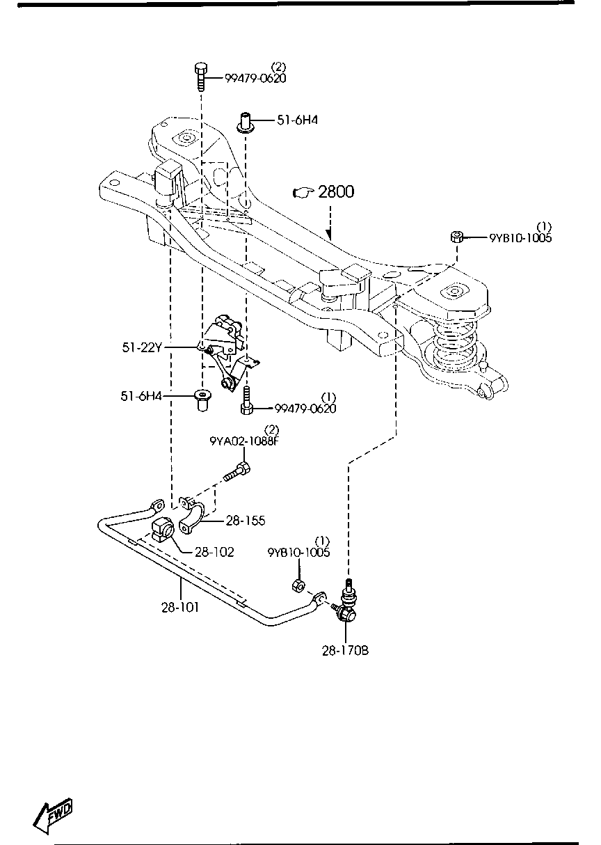 MAZDA BBP3-51-22YA - Piekare, Vārpstas statne ps1.lv