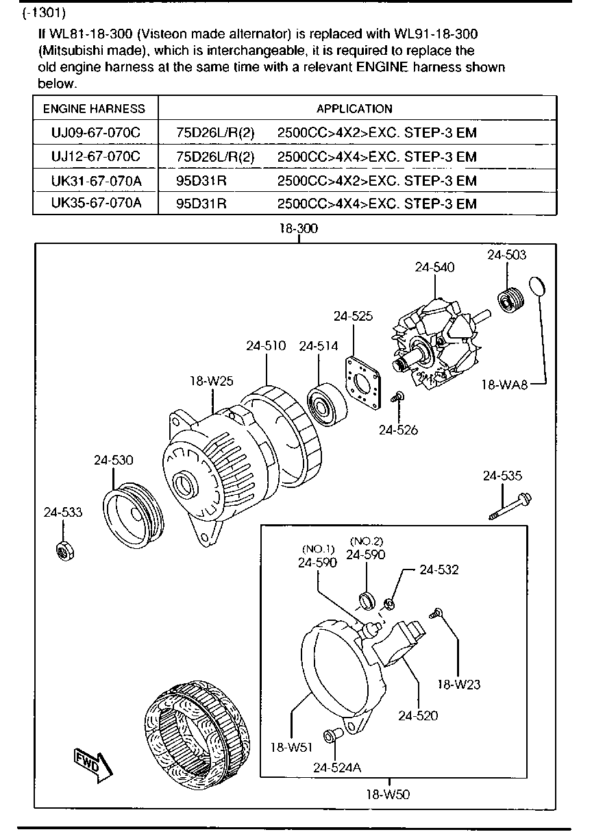 MAZDA WL81 18 300 - Ģenerators ps1.lv