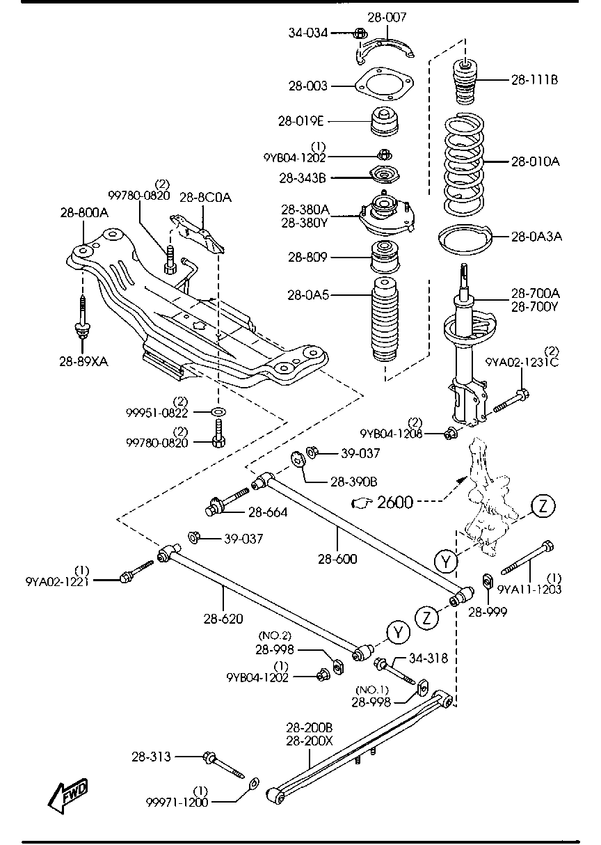 MAZDA C100-28-900B - Amortizators ps1.lv