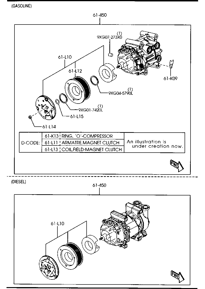 MAZDA DE94-61-450A - Kompresors, Gaisa kond. sistēma ps1.lv