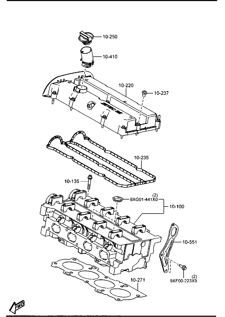 MAZDA C201-10-235 - Blīve, Motora bloka galvas vāks ps1.lv