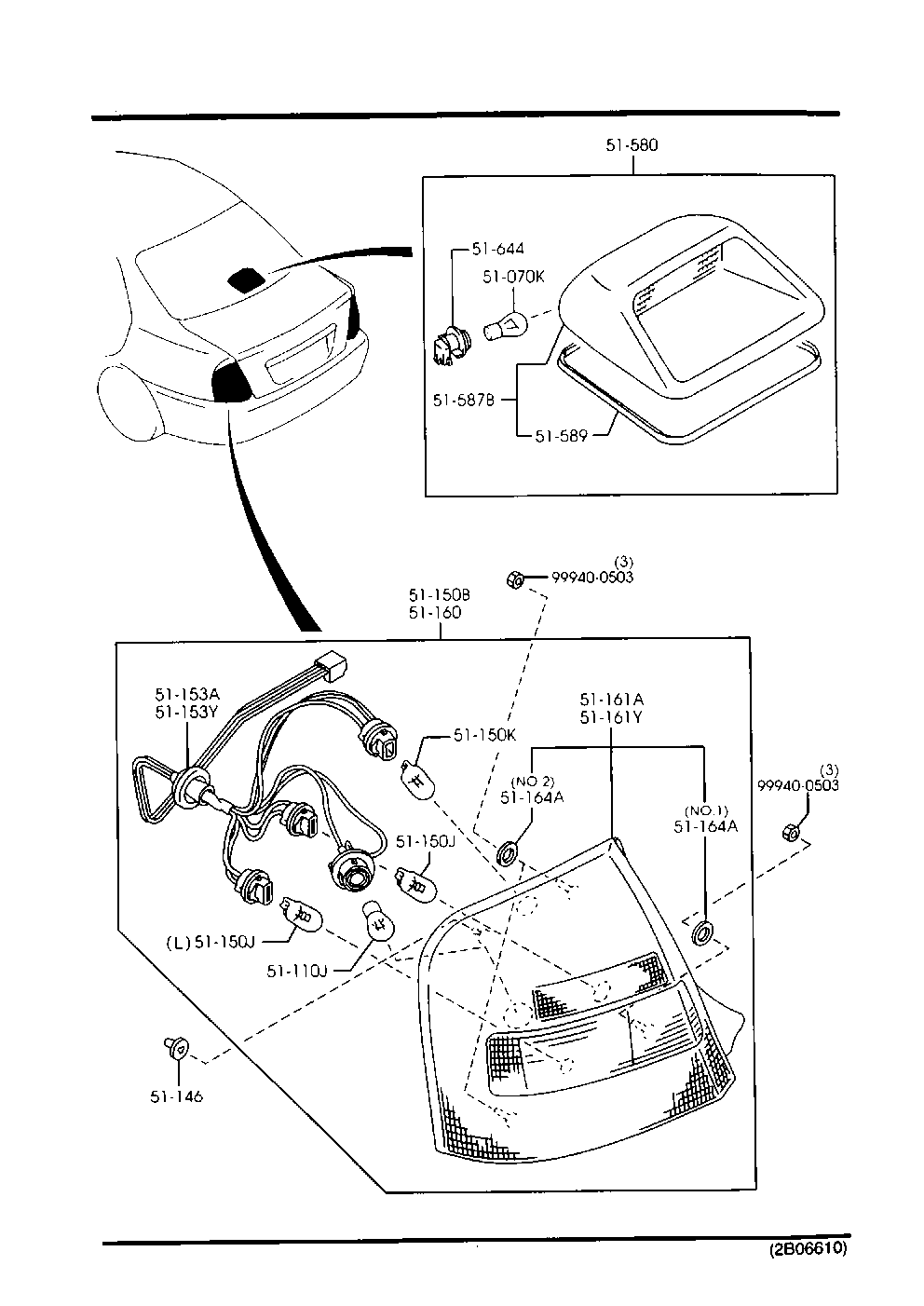 MAZDA BJ1W-51-170B - Aizmugurējais lukturis ps1.lv