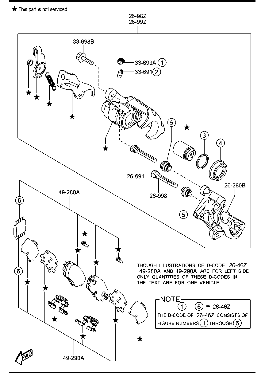 Mitsubishi GHY9-26-48Z - Bremžu uzliku kompl., Disku bremzes ps1.lv