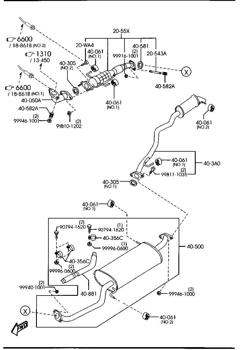 MAZDA FSB8-40-305 - Blīvgredzens, Izplūdes caurule ps1.lv