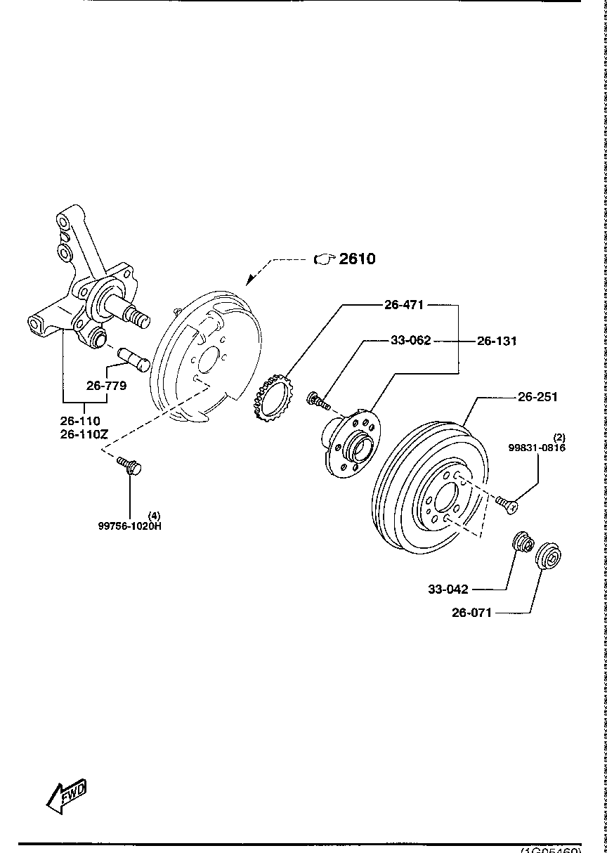 Mercury GE4V-26-15XA - Riteņa rumbas gultņa komplekts ps1.lv