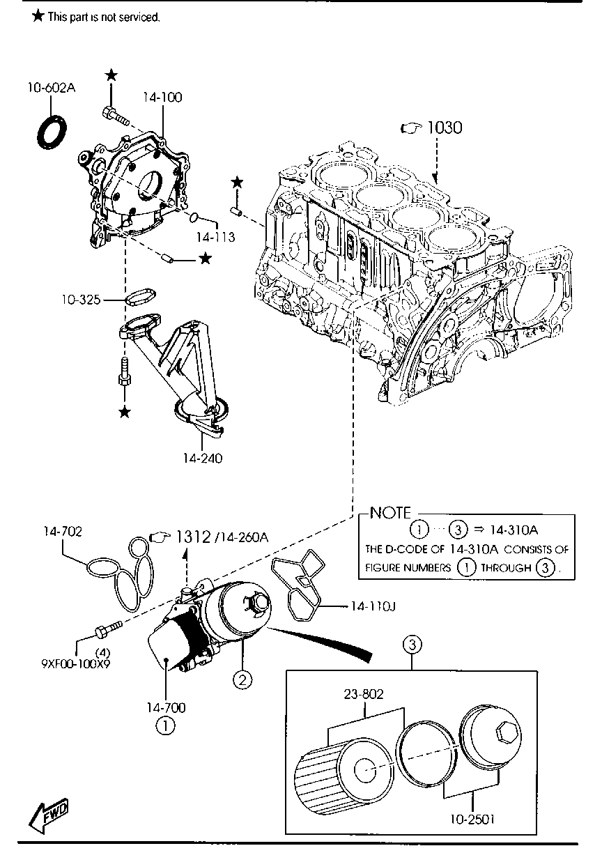 Mitsubishi Y401-14-302A - Korpuss, Eļļas filtrs ps1.lv