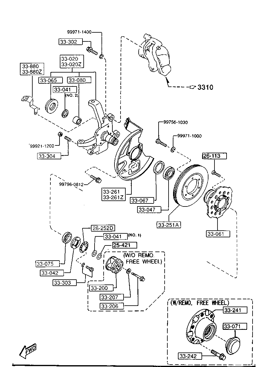 TOFAS UC86-33-067 - Riteņa rumbas gultņa komplekts ps1.lv