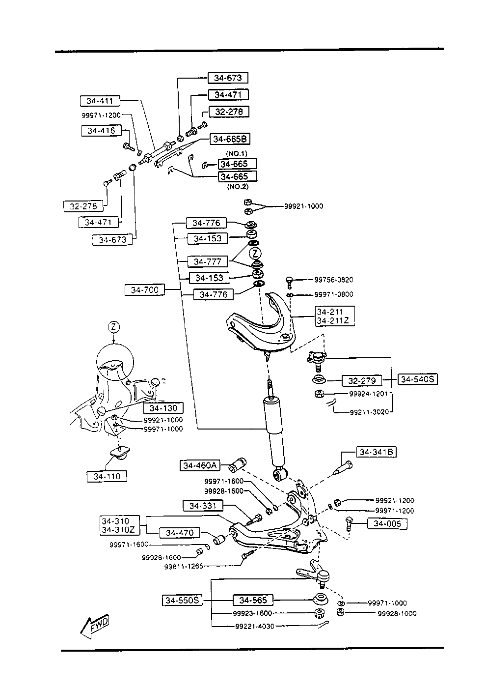 MAZDA 8AU1-34-540 - Stūres šķērsstiepņa uzgalis ps1.lv