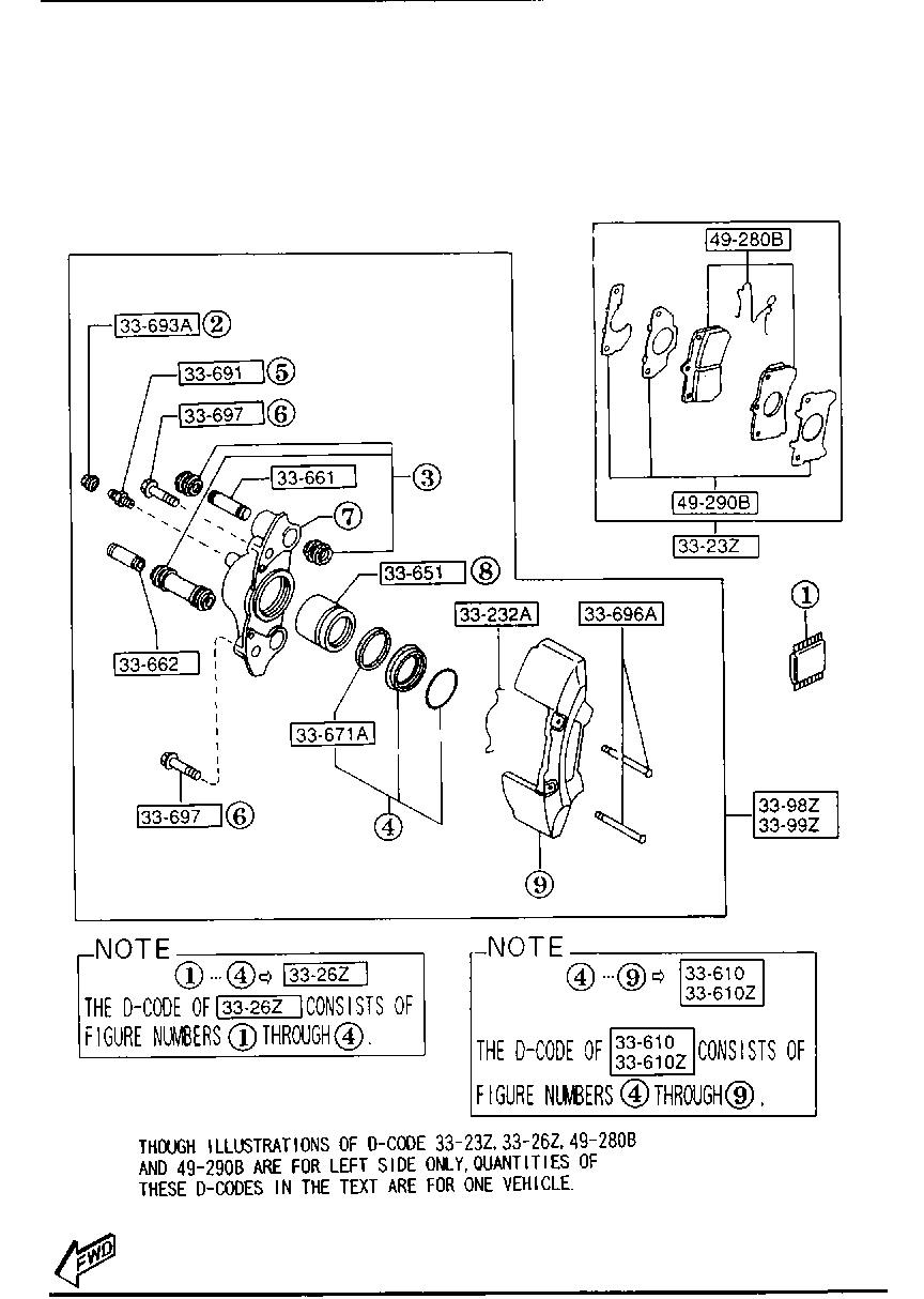 Suzuki BRY4-33-23Z - Bremžu uzliku kompl., Disku bremzes ps1.lv