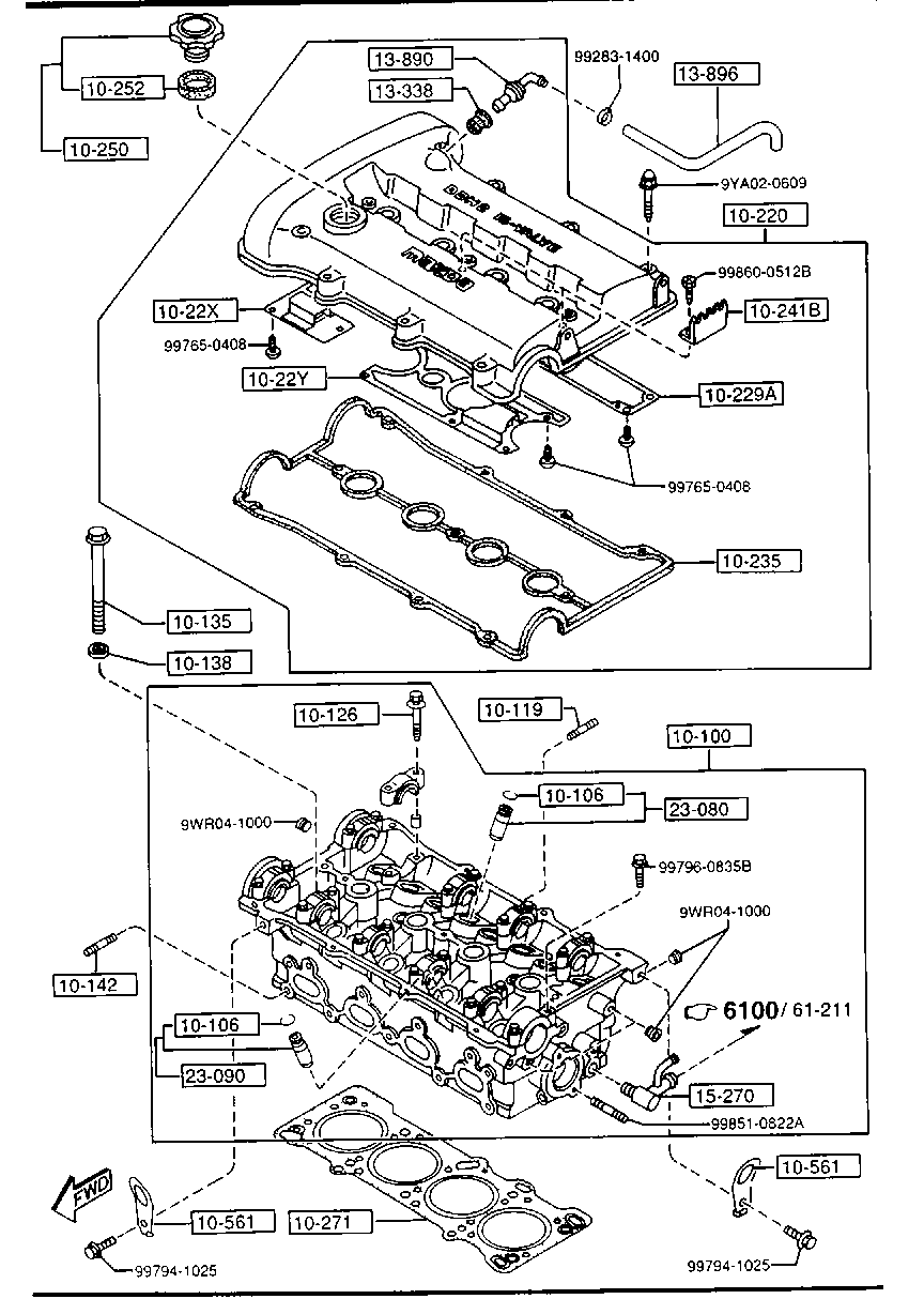 KIA B6S7-10-235A - Blīve, Motora bloka galvas vāks ps1.lv