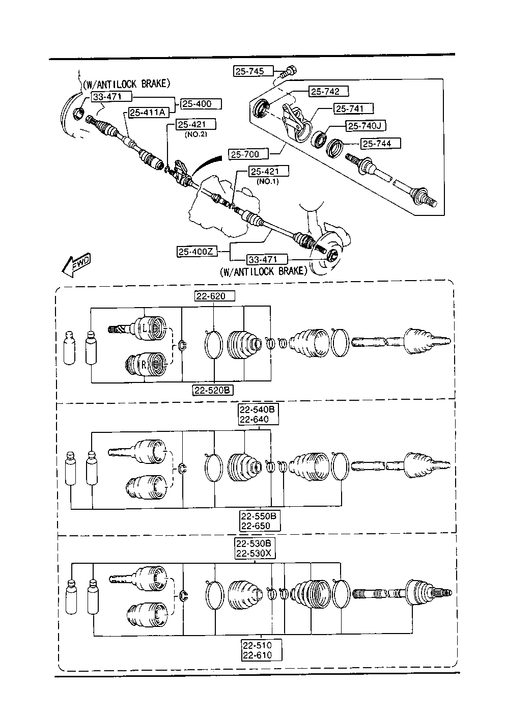 Subaru F061-22-530B - Putekļusargs, Piedziņas vārpsta ps1.lv