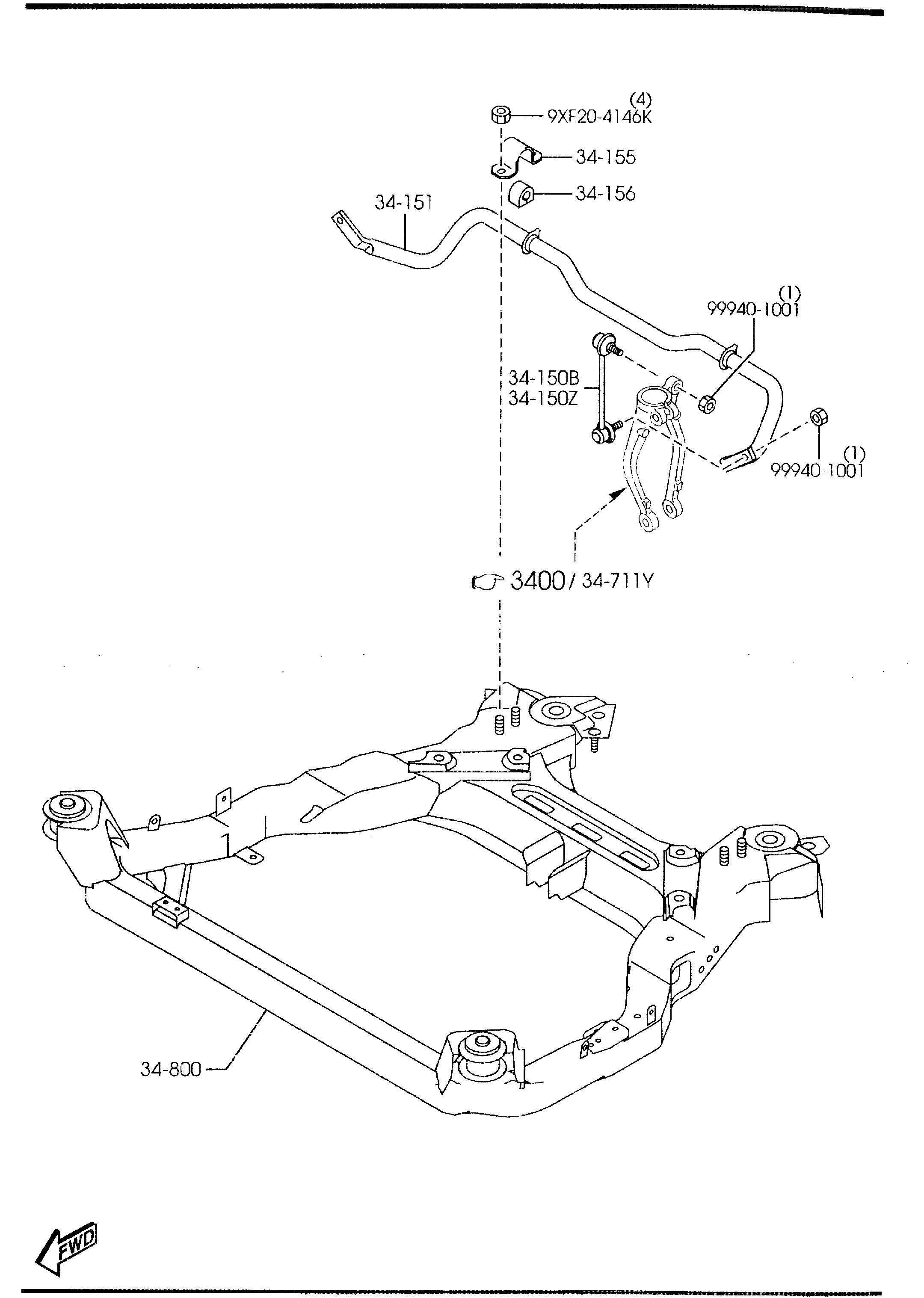 MAZDA GK2A-34-156 - Bukse, Stabilizators ps1.lv