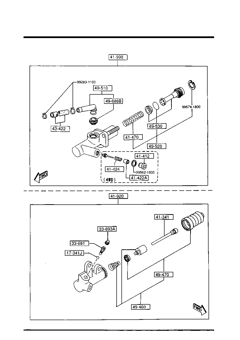 FORD GA2A-41-920 - Darba cilindrs, Sajūgs ps1.lv