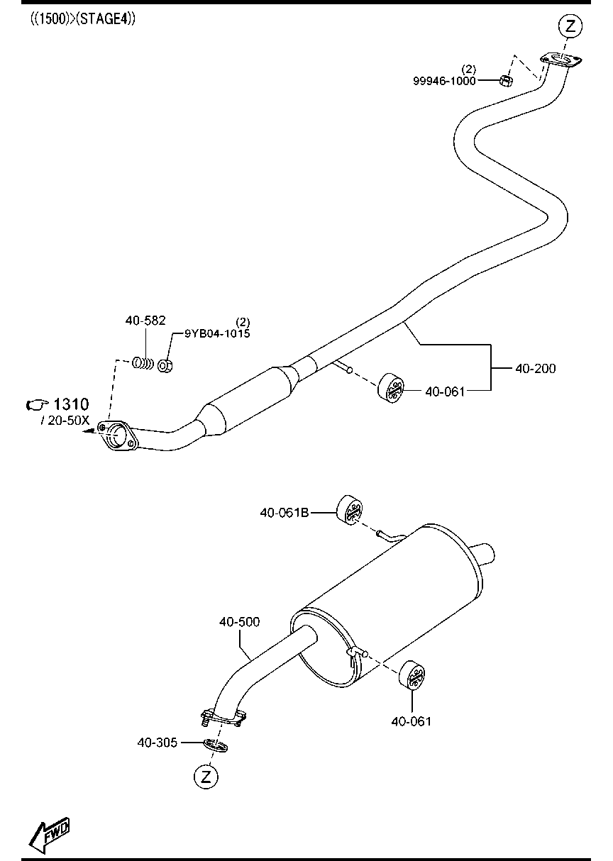 MAZDA ZJ21-40-061 - Bukse, Stabilizators ps1.lv