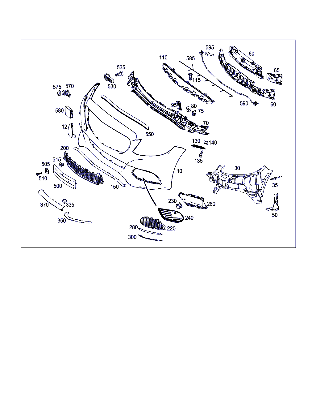 Mercedes-Benz A 205 885 04 23 - Ventilatora reste, Bampers ps1.lv