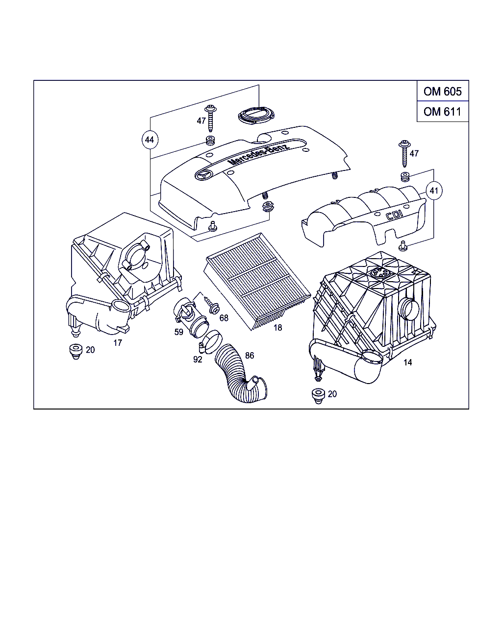 Mercedes-Benz A 000 094 14 48 - Gaisa masas mērītājs ps1.lv