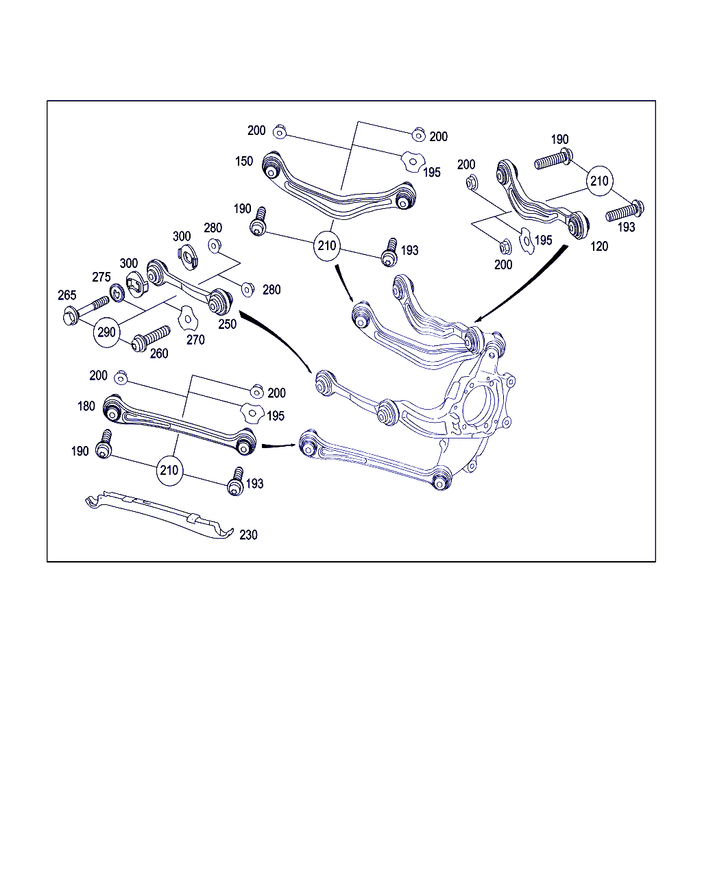 Mercedes-Benz A 221 350 11 53 - Neatkarīgās balstiekārtas svira, Riteņa piekare ps1.lv