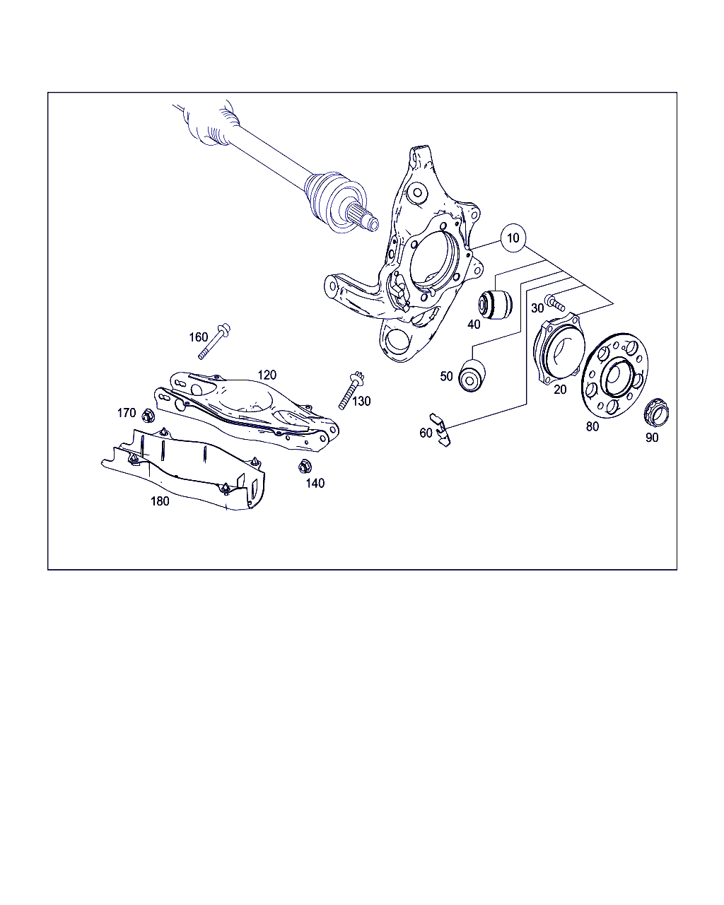 Mercedes-Benz A 212 350 01 41 - Grozāmass statne, Riteņa piekare ps1.lv