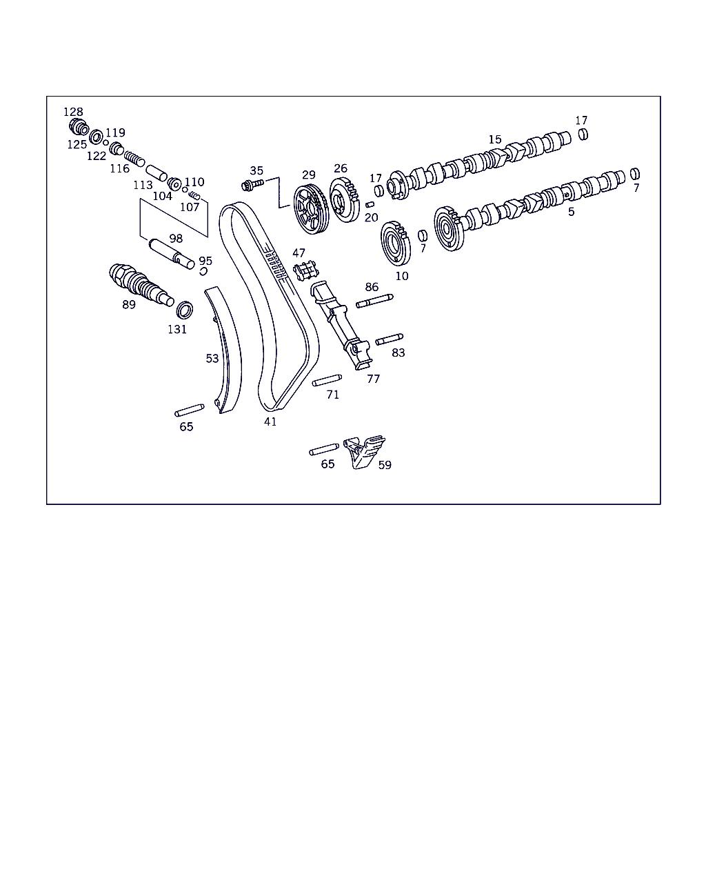 Mercedes-Benz A 003 997 33 94 - Sadales vārpstas piedziņas ķēde ps1.lv